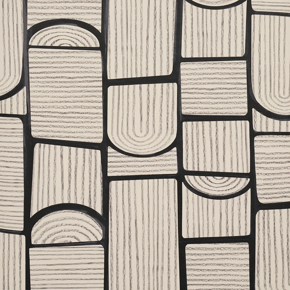BLOOMSBURY CARBON Schumacher Wallpaper wallpaper - SKU 5013685