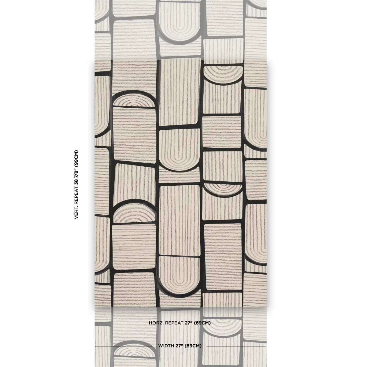 BLOOMSBURY CARBON Schumacher Wallpaper wallpaper - SKU 5013685