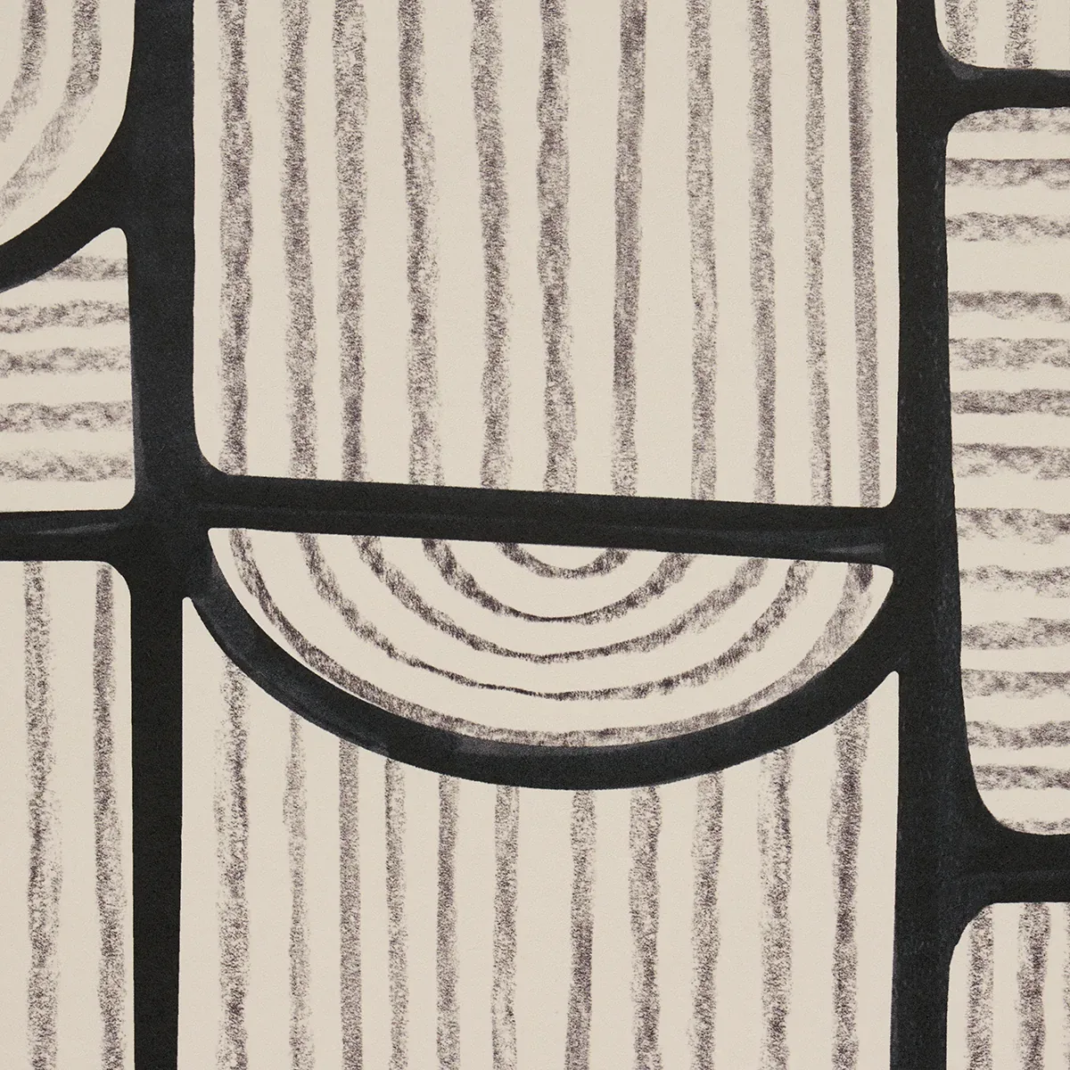 BLOOMSBURY CARBON Schumacher Wallpaper wallpaper - SKU 5013685