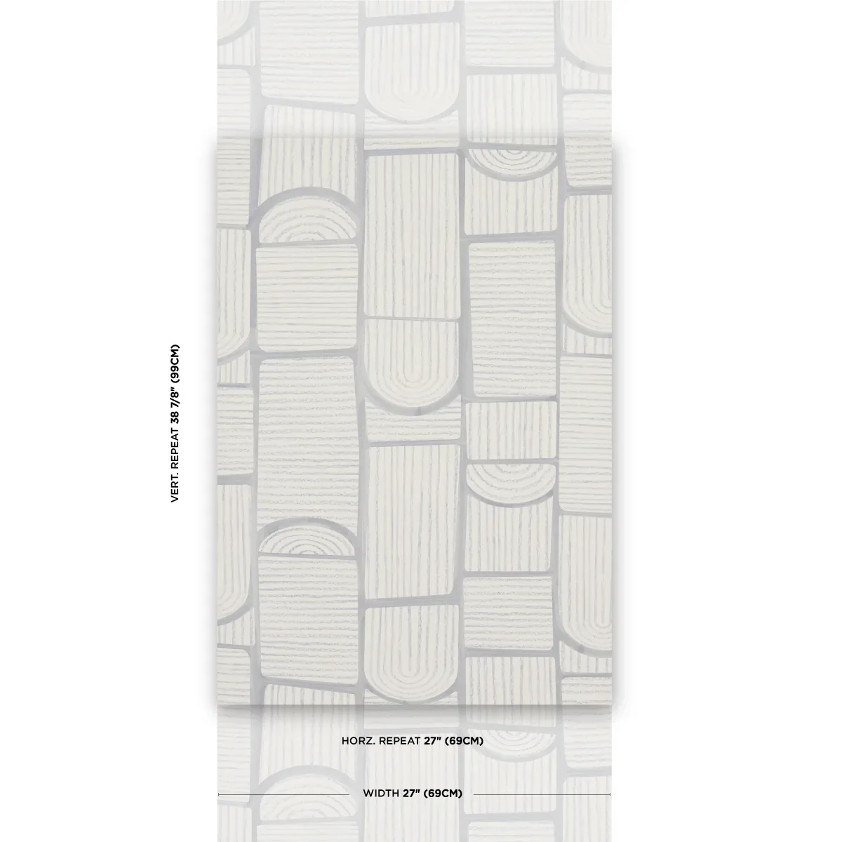 BLOOMSBURY COOL GRAY Schumacher Wallpaper wallpaper - SKU 5013684