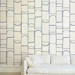 BLOOMSBURY - SLATE Schumacher Wallpaper | Wallpaper Twins BLOOMSBURY SLATE Schumacher Wallpaper wallpaper - SKU 5013682