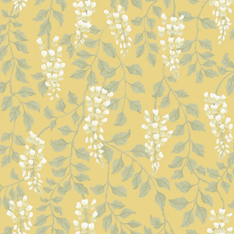 Schumacher BLÅREGN wallpaper, color YELLOW, SKU 5709