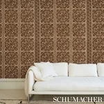 Borneo Grasscloth BROWN Schumacher Wallpaper wallpaper - SKU 5015410