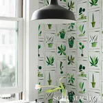 BOTANICALS - GREENHOUSE Schumacher Wallpaper | Wallpaper Twi BOTANICALS GREENHOUSE Schumacher Wallpaper wallpaper - SKU 5012691