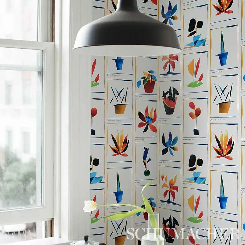 BOTANICALS - SPECTRUM MULTI Schumacher Wallpaper | Wallpaper BOTANICALS SPECTRUM MULTI Schumacher Wallpaper wallpaper - SKU 5012690