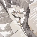 BOTANICO METALLIC PLATINUM Schumacher Wallpaper wallpaper - SKU 5013860