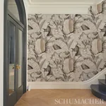 BOTANICO METALLIC PLATINUM Schumacher Wallpaper wallpaper - SKU 5013860