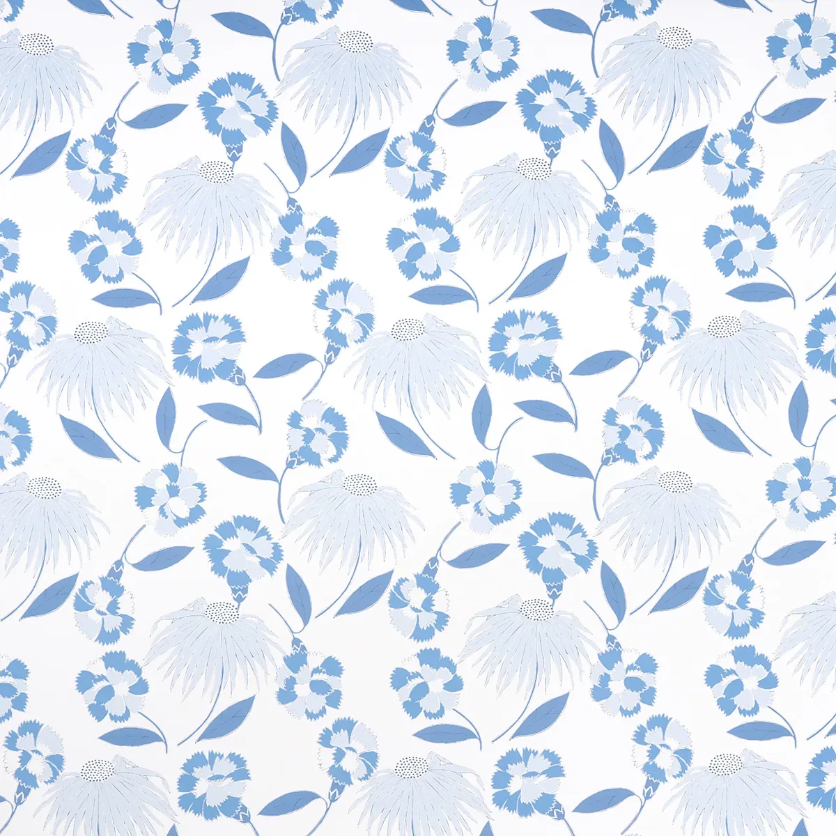BOUQUET TOSS AFTERNOON BLUE Schumacher Wallpaper wallpaper - SKU 5013841