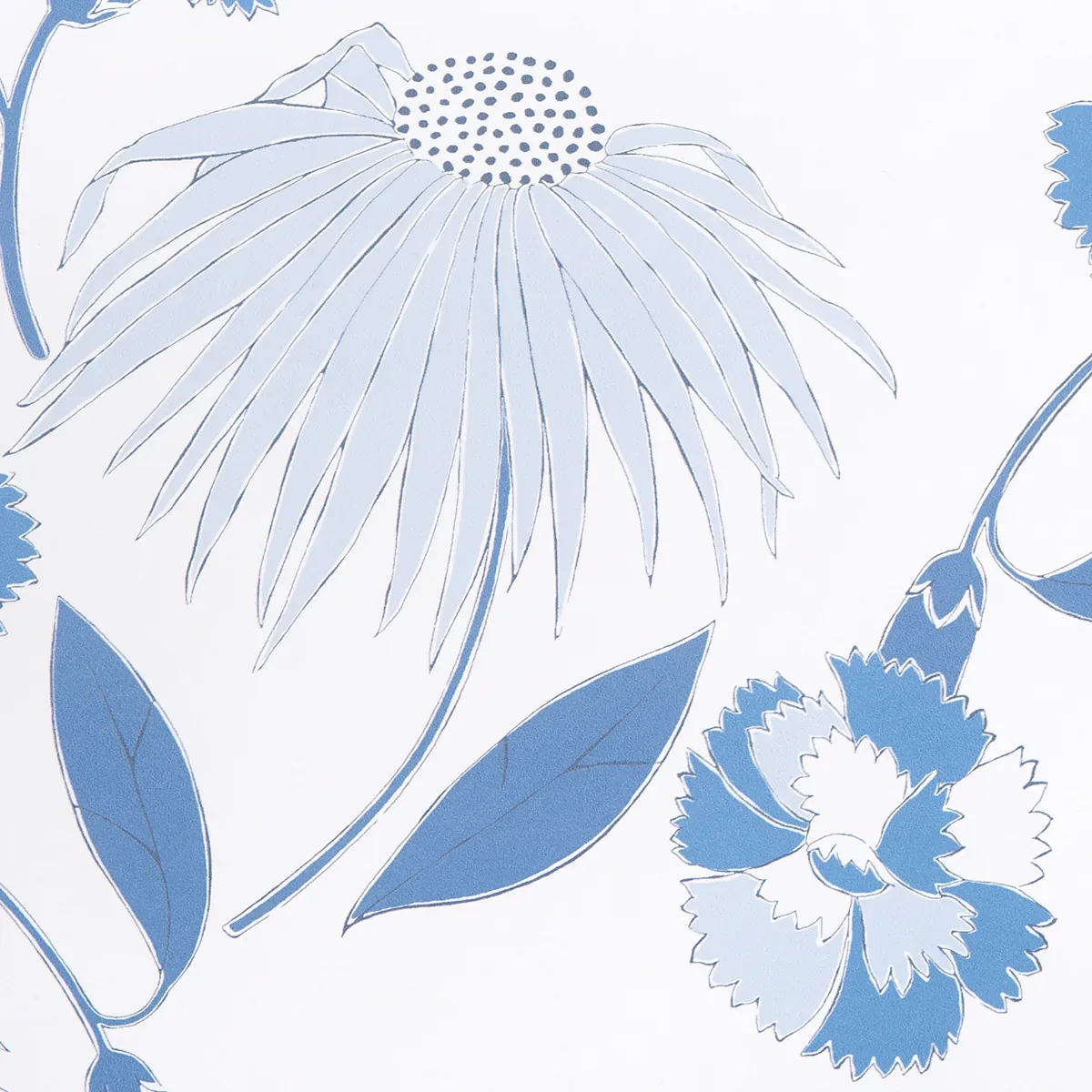 BOUQUET TOSS AFTERNOON BLUE Schumacher Wallpaper wallpaper - SKU 5013841