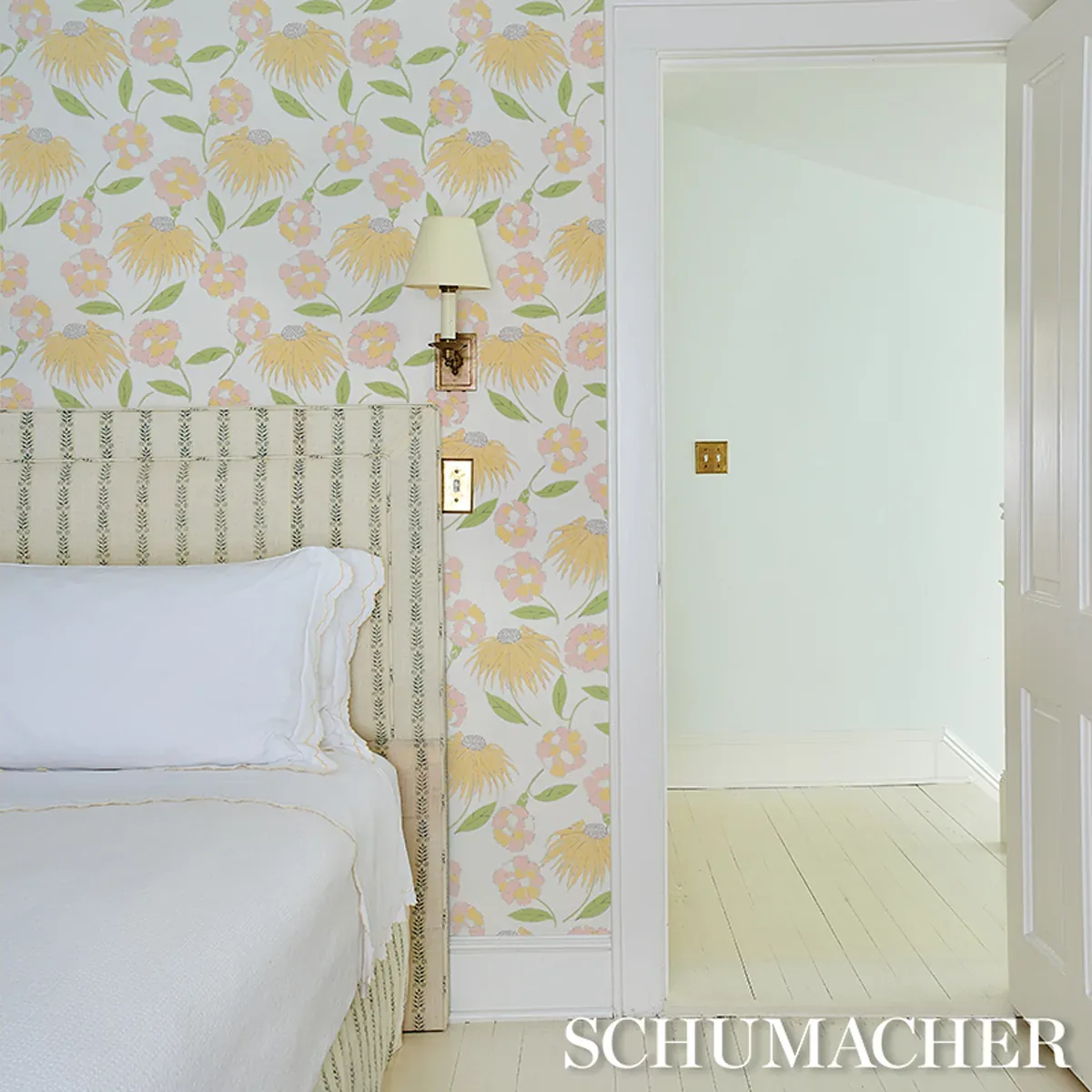 BOUQUET TOSS PINK LEMONADE Schumacher Wallpaper wallpaper - SKU 5013840