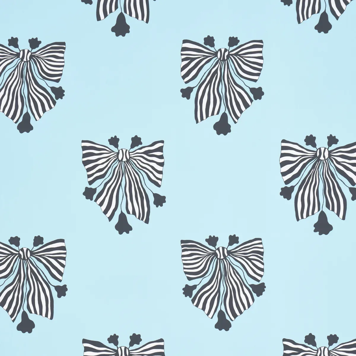 BOW-WOW-WOW AQUA Schumacher Wallpaper wallpaper - SKU 5015470