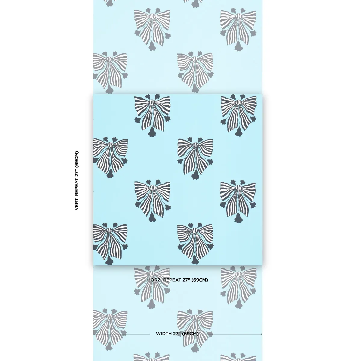 BOW-WOW-WOW - AQUA Schumacher Wallpaper | Wallpaper Twins BOW-WOW-WOW AQUA Schumacher Wallpaper wallpaper - SKU 5015470