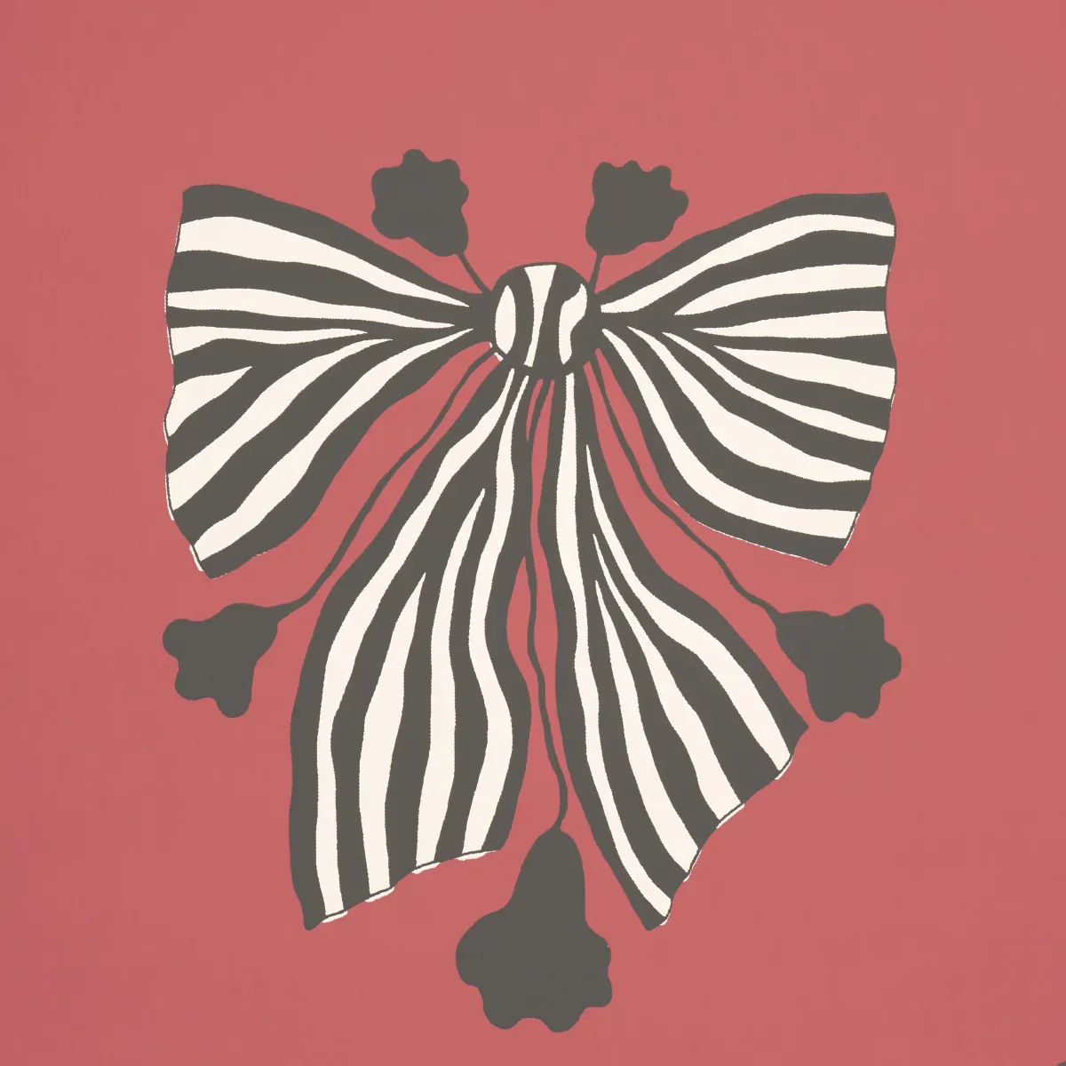 BOW-WOW-WOW - RED Schumacher Wallpaper | Wallpaper Twins BOW-WOW-WOW RED Schumacher Wallpaper wallpaper - SKU 5015471