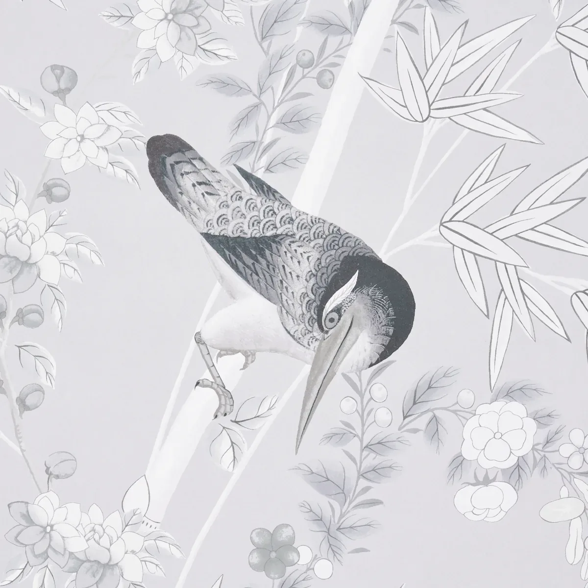 BRIGHTON PAVILION PANEL BLACK & WHITE Schumacher Wallpaper wallpaper - SKU 5007742