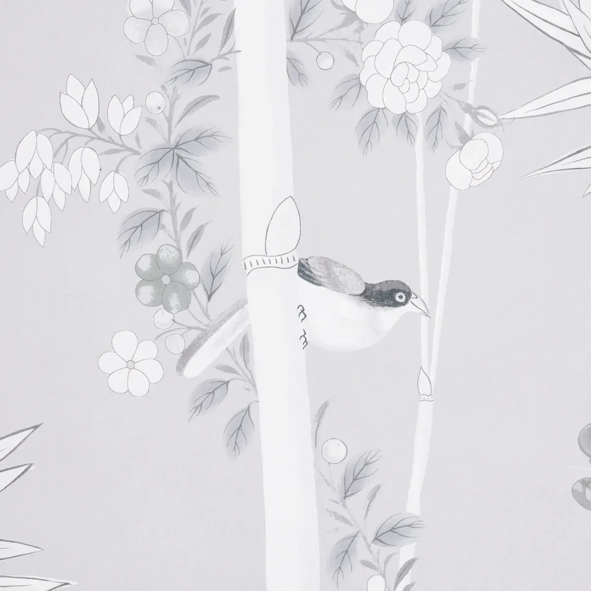 BRIGHTON PAVILION PANEL BLACK & WHITE Schumacher Wallpaper wallpaper - SKU 5007742