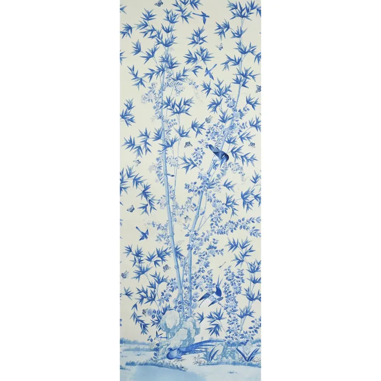 Schumacher BRIGHTON PAVILION PANEL wallpaper, color BLUE, SKU 5007744
