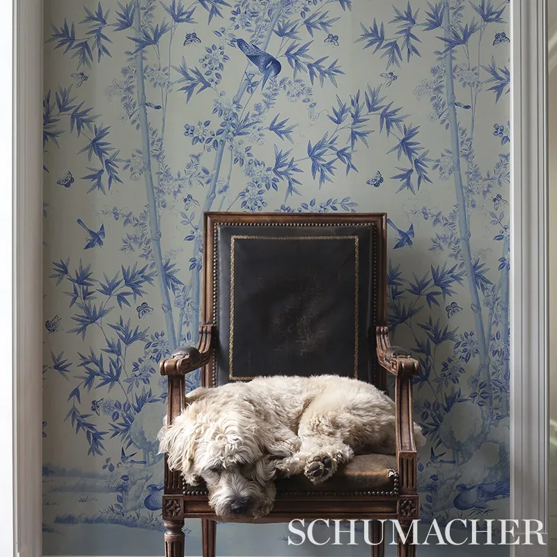 BRIGHTON PAVILION PANEL BLUE Schumacher Wallpaper wallpaper - SKU 5007744