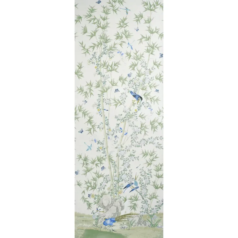 Schumacher BRIGHTON PAVILION PANEL wallpaper, color GREEN, SKU 5007745