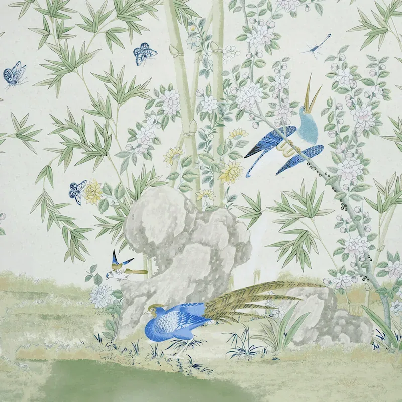 BRIGHTON PAVILION PANEL GREEN Schumacher Wallpaper wallpaper - SKU 5007745