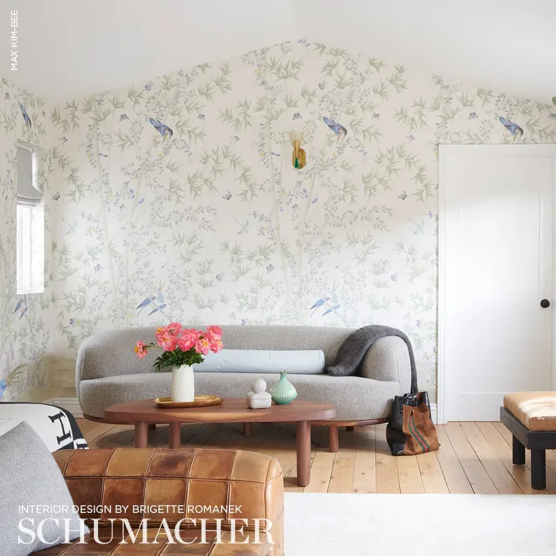 BRIGHTON PAVILION PANEL GREEN Schumacher Wallpaper wallpaper - SKU 5007745