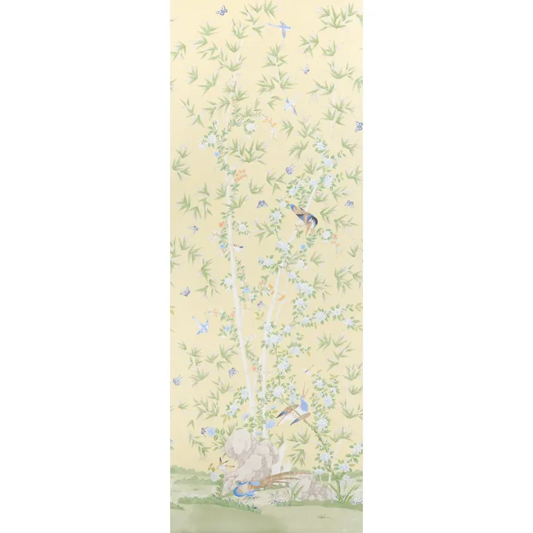 Schumacher BRIGHTON PAVILION PANEL wallpaper, color YELLOW, SKU 5007747