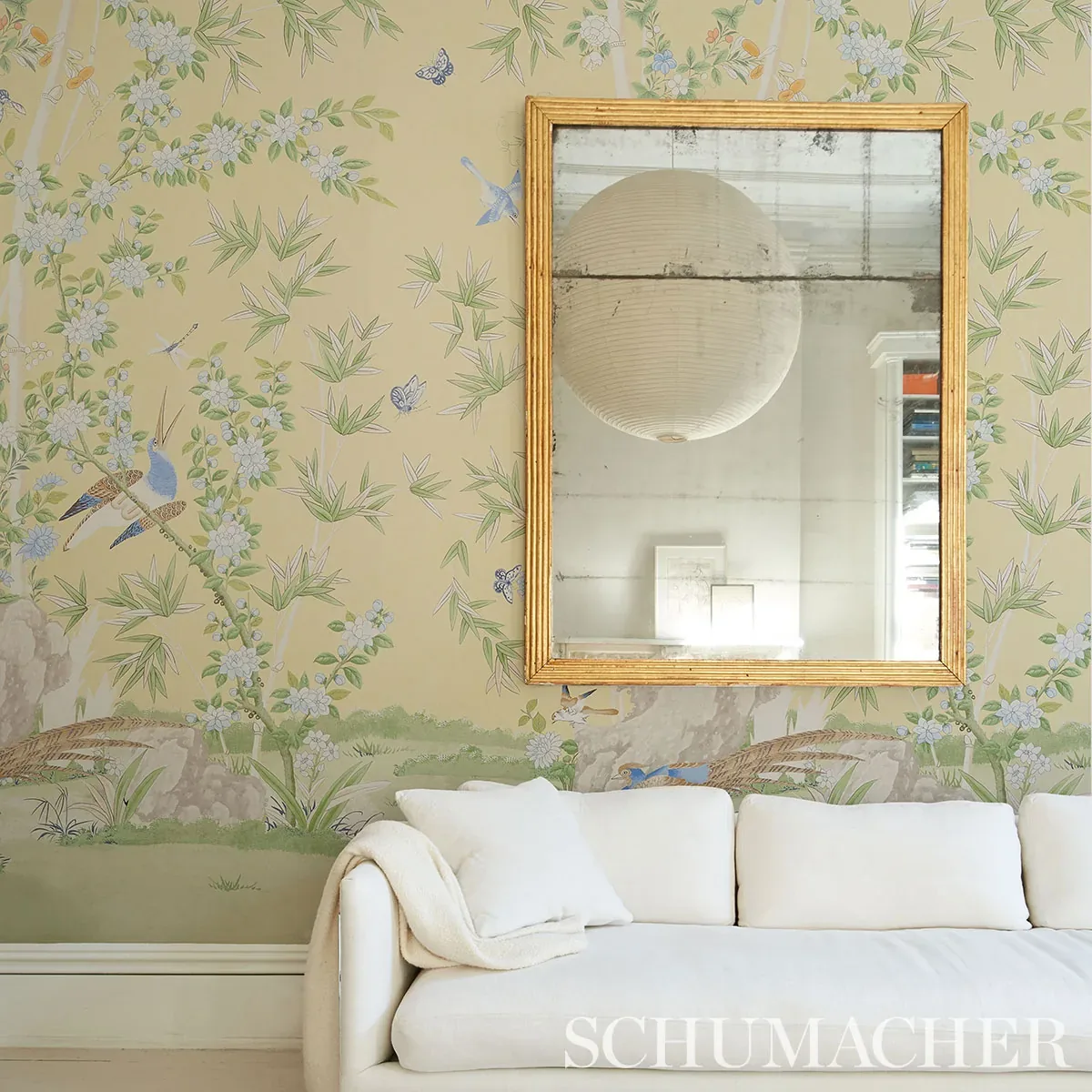 BRIGHTON PAVILION PANEL YELLOW Schumacher Wallpaper wallpaper - SKU 5007747