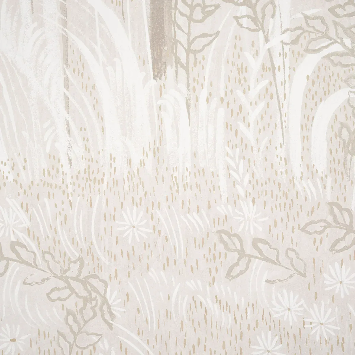 BRINDILLE GOLDEN ACCENTED PANEL SET - ALABASTER Schumacher W BRINDILLE GOLDEN ACCENTED PANEL SET ALABASTER Schumacher Wallpaper wallpaper - SKU 5010924
