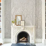 BRINDILLE GOLDEN ACCENTED PANEL SET - ALABASTER Schumacher W BRINDILLE GOLDEN ACCENTED PANEL SET ALABASTER Schumacher Wallpaper wallpaper - SKU 5010924