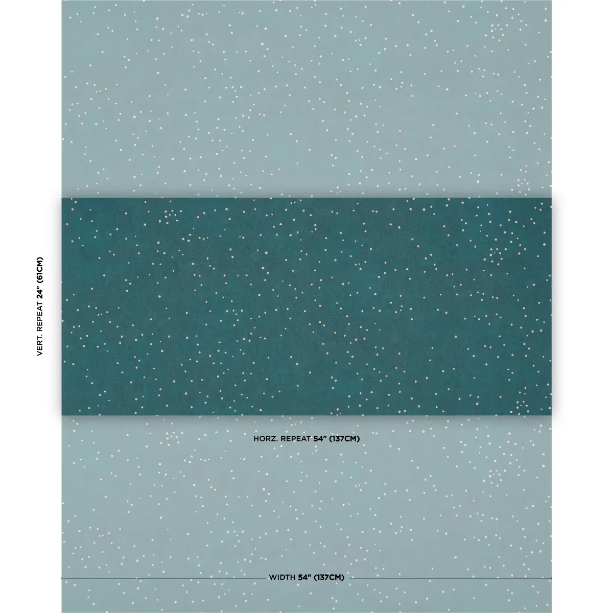 BRINDILLE STARRY SKY PEACOCK Schumacher Wallpaper wallpaper - SKU 5017120