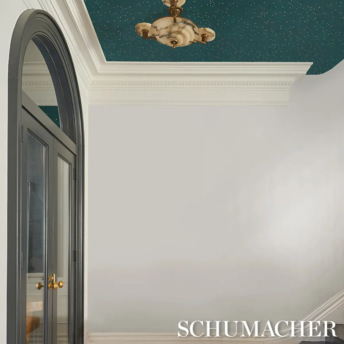 BRINDILLE STARRY SKY PEACOCK Schumacher Wallpaper wallpaper - SKU 5017120