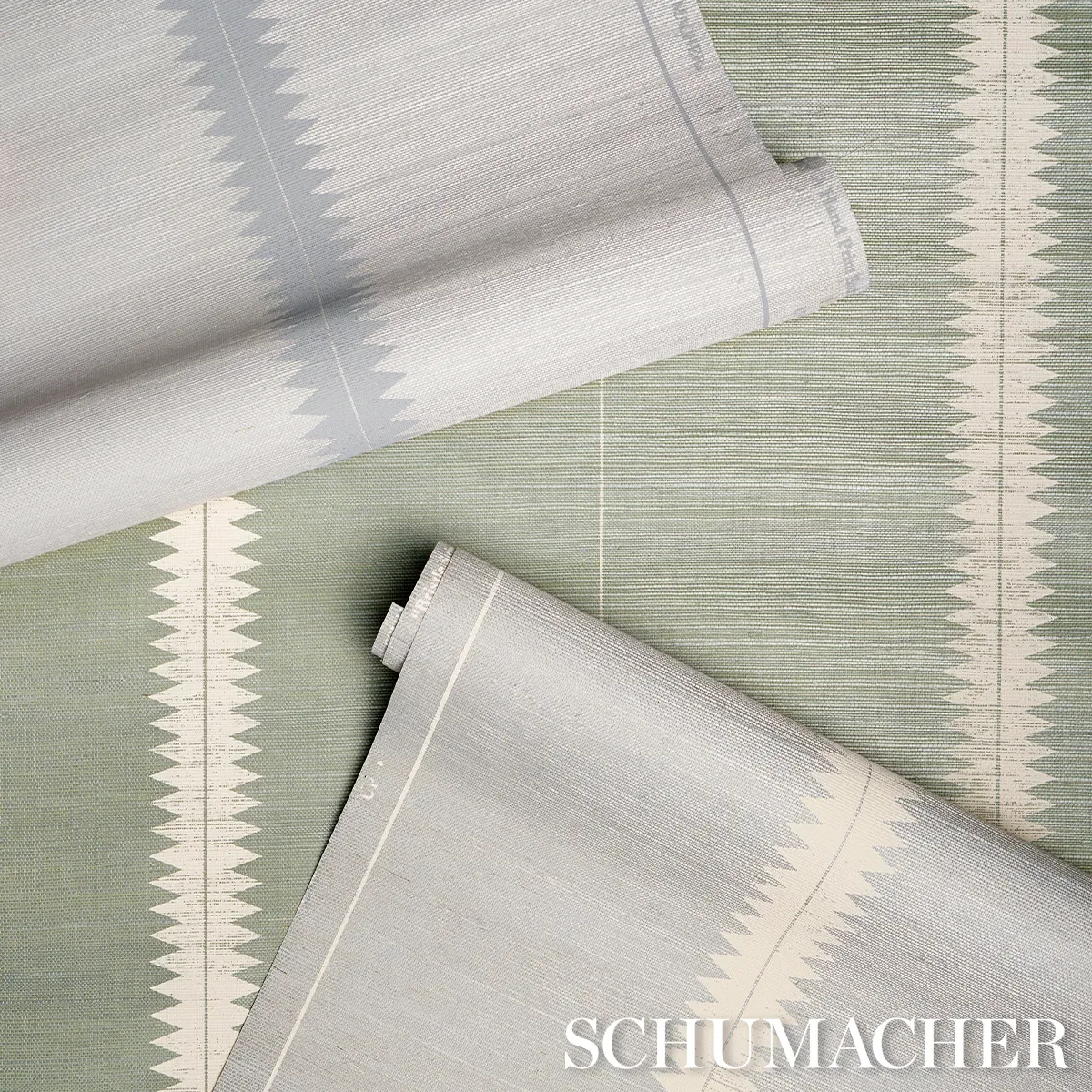 BRISTLE STRIPE SISAL DOVE Schumacher Wallpaper wallpaper - SKU 5016741