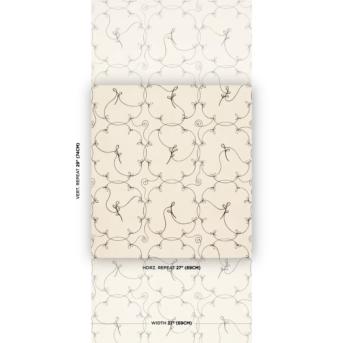 BRODERIE BLACK & IVORY Schumacher Wallpaper wallpaper - SKU 5017852