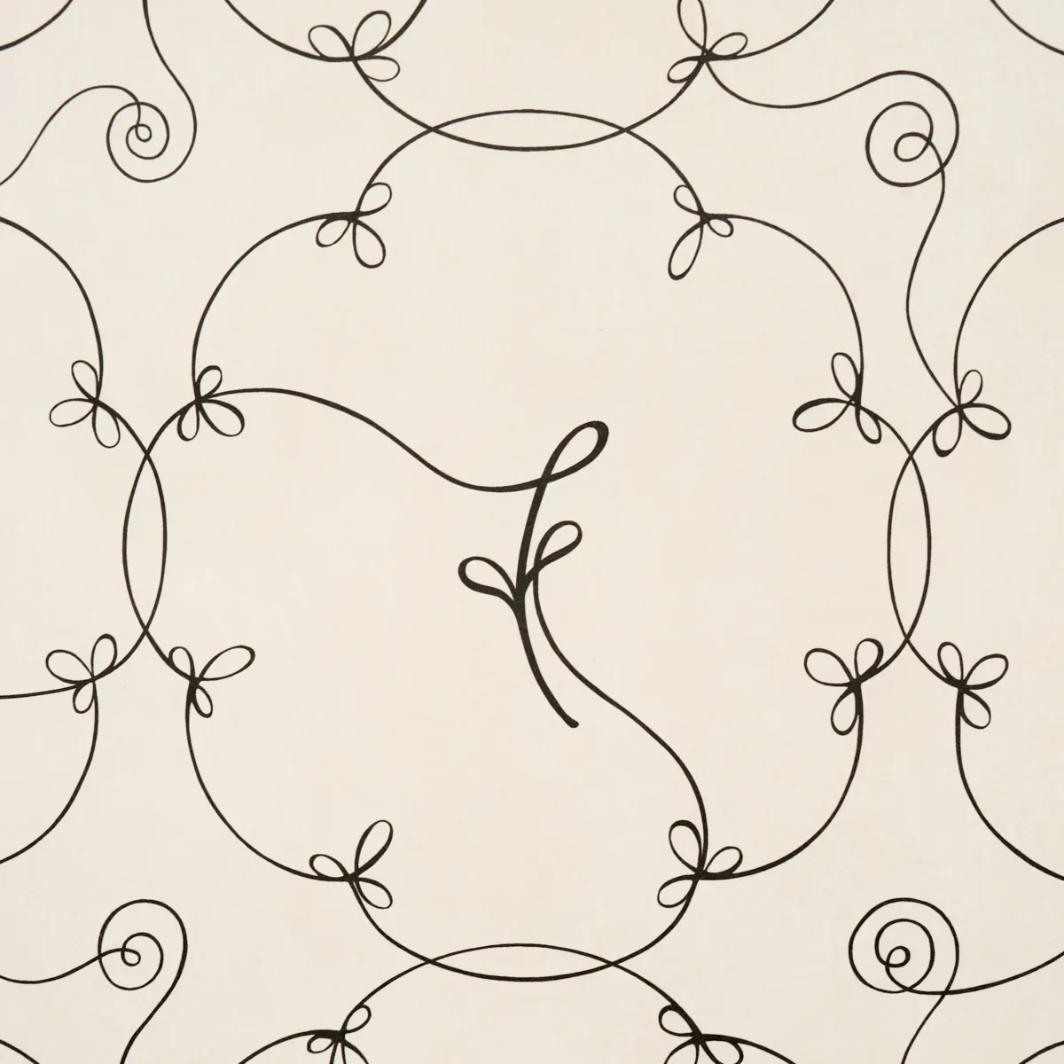BRODERIE BLACK & IVORY Schumacher Wallpaper wallpaper - SKU 5017852