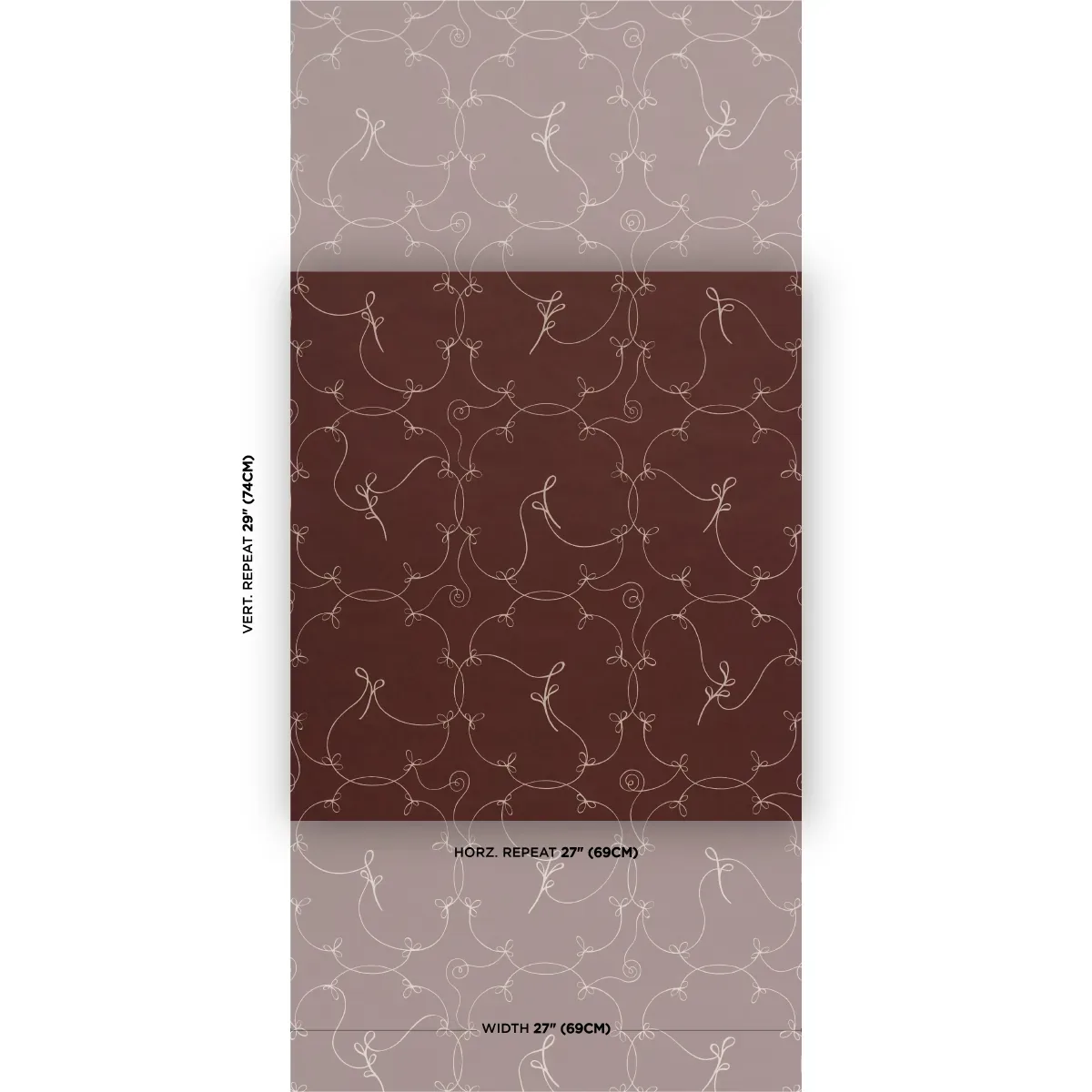BRODERIE BORDEAUX Schumacher Wallpaper wallpaper - SKU 5017850