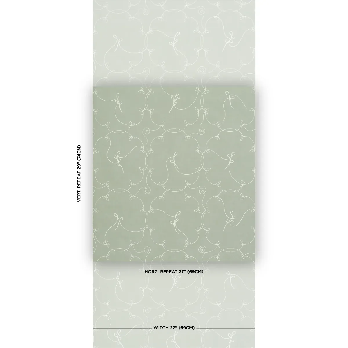 BRODERIE COOL GREEN Schumacher Wallpaper wallpaper - SKU 5017851