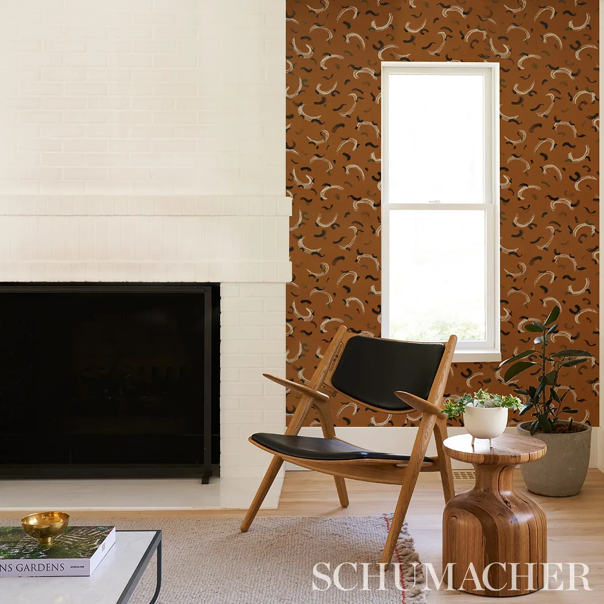 BRUSHMARK - GOLD Schumacher Wallpaper | Wallpaper Twins BRUSHMARK GOLD Schumacher Wallpaper wallpaper - SKU 5013960