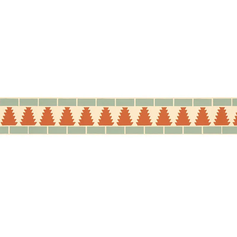 CADIZ MOSAIC BORDER PERSIMMON Schumacher Wallpaper wallpaper - SKU 5006032
