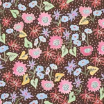 CALICO MULTI ON BROWN Schumacher Wallpaper wallpaper - SKU 5013502