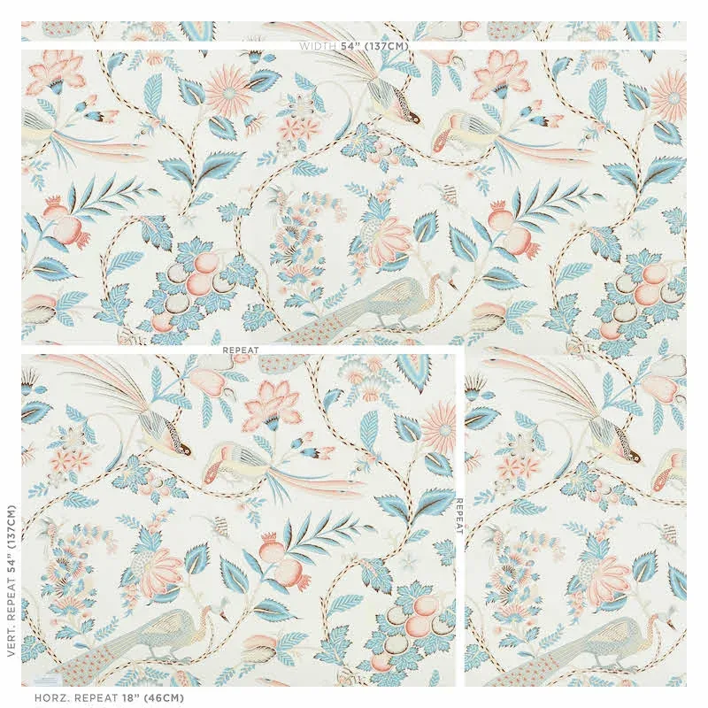 CAMPAGNE PEACOCK & ROUGE Schumacher Wallpaper wallpaper - SKU 5010512
