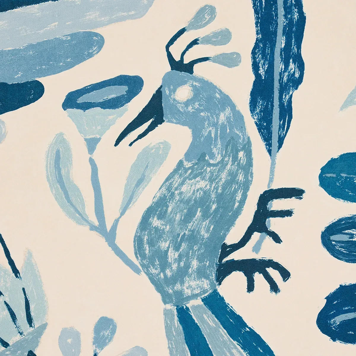 CANOPY - BLUE BIRDS Schumacher Wallpaper | Wallpaper Twins CANOPY BLUE BIRDS Schumacher Wallpaper wallpaper - SKU 5014830