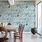 CANOPY - BLUE BIRDS Schumacher Wallpaper | Wallpaper Twins CANOPY BLUE BIRDS Schumacher Wallpaper wallpaper - SKU 5014830