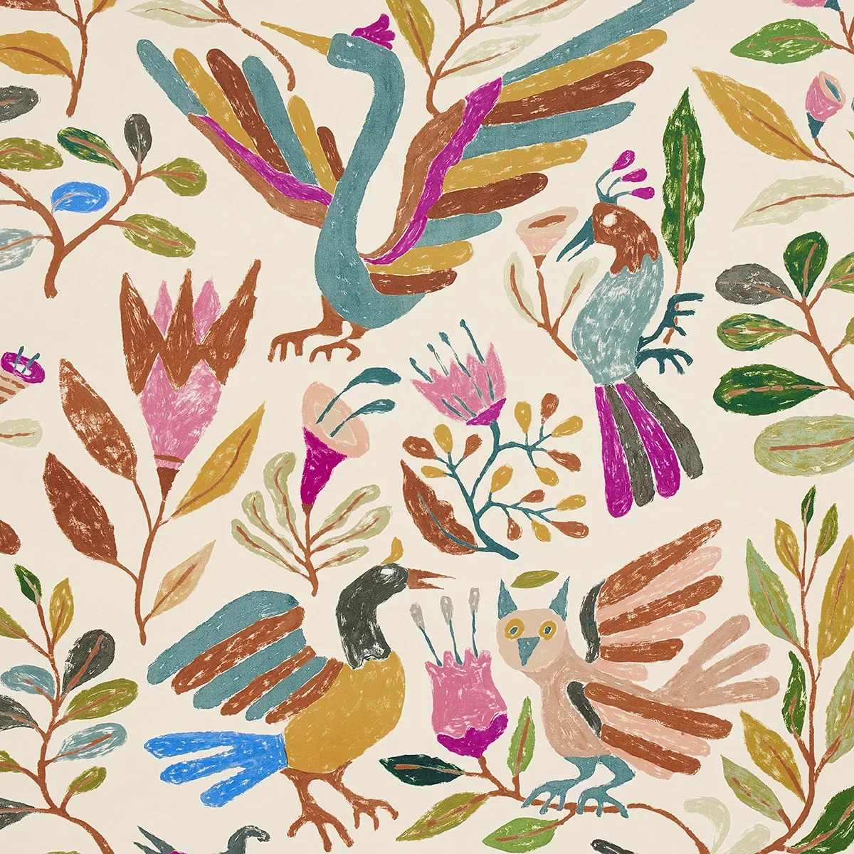 CANOPY MULTI BIRDS Schumacher Wallpaper wallpaper - SKU 5014831
