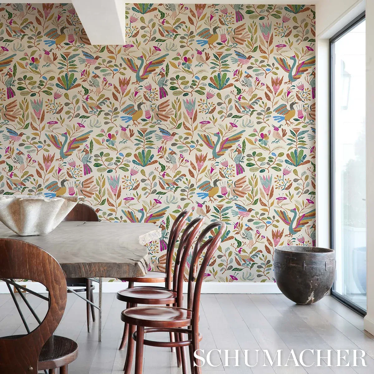 CANOPY MULTI BIRDS Schumacher Wallpaper wallpaper - SKU 5014831