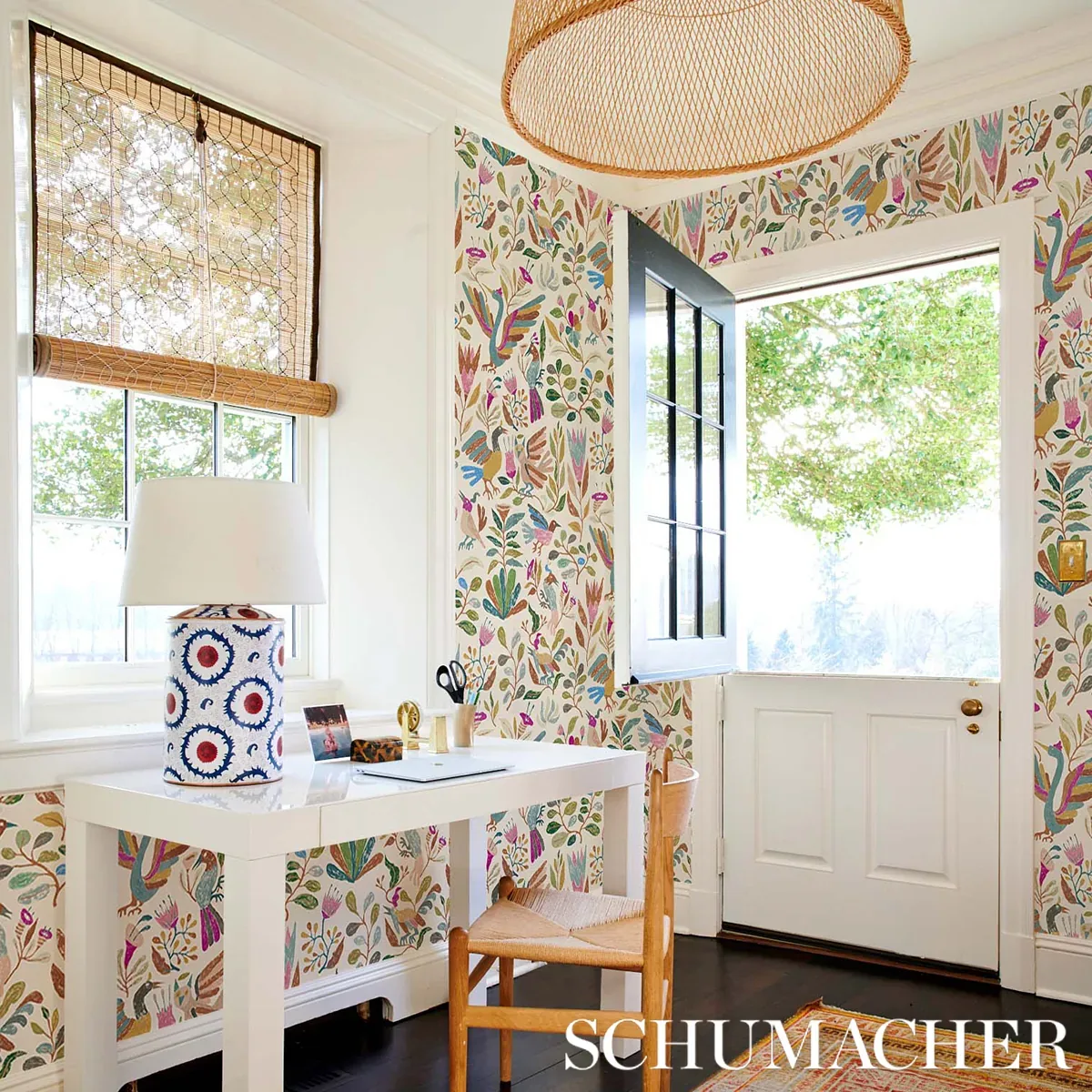 CANOPY MULTI BIRDS Schumacher Wallpaper wallpaper - SKU 5014831