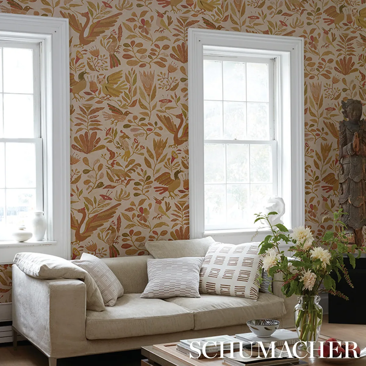 CANOPY - SPICE Schumacher Wallpaper | Wallpaper Twins CANOPY SPICE Schumacher Wallpaper wallpaper - SKU 5014833