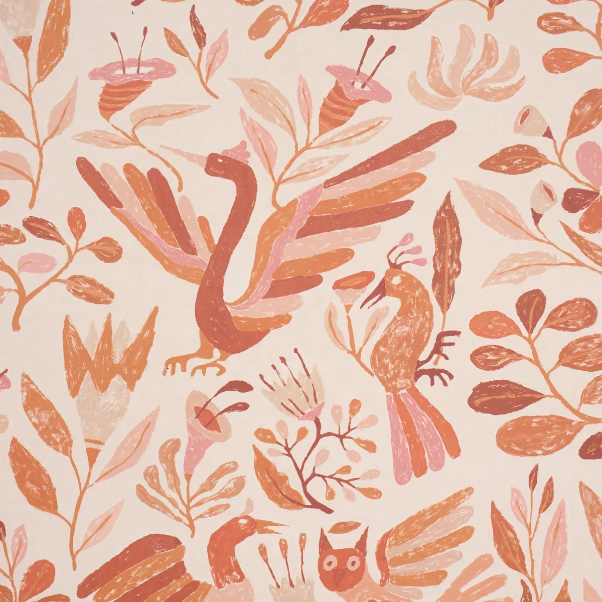 CANOPY TERRACOTTA Schumacher Wallpaper wallpaper - SKU 5014832