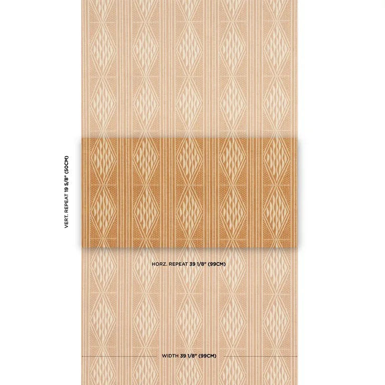 Schumacher CASSAVA wallpaper, color SABLE, SKU 5015421
