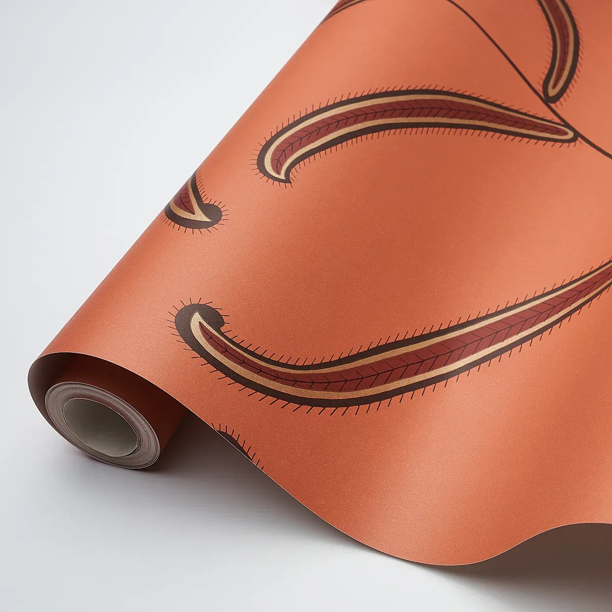 CATERPILLAR LEAF - TOMATO Schumacher Wallpaper | Wallpaper T CATERPILLAR LEAF TOMATO Schumacher Wallpaper wallpaper - SKU 5014532