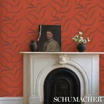 CATERPILLAR LEAF - TOMATO Schumacher Wallpaper | Wallpaper T CATERPILLAR LEAF TOMATO Schumacher Wallpaper wallpaper - SKU 5014532