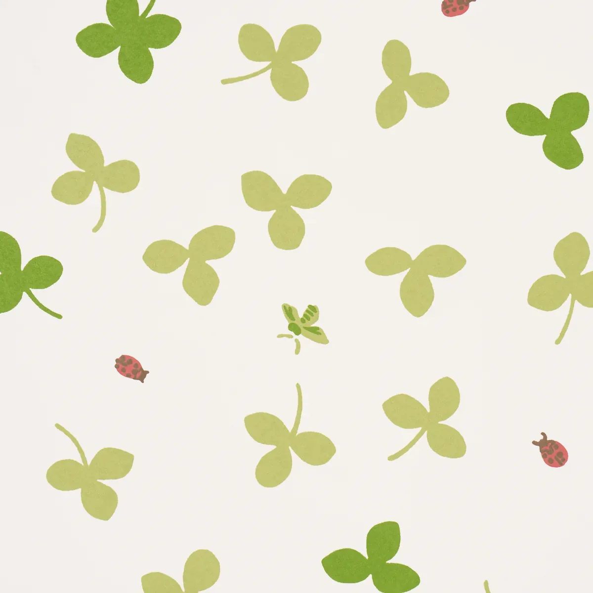 CELIA CLOVER - IVORY Schumacher Wallpaper | Wallpaper Twins CELIA CLOVER IVORY Schumacher Wallpaper wallpaper - SKU 5016770
